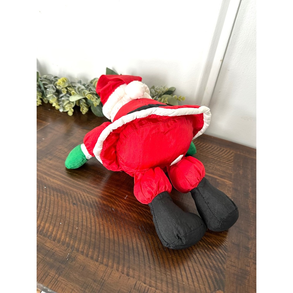 Vintage Nylon Santa Claus Hallmark Puffy Parachute stuffed Christmas - Picture 5 of 9
